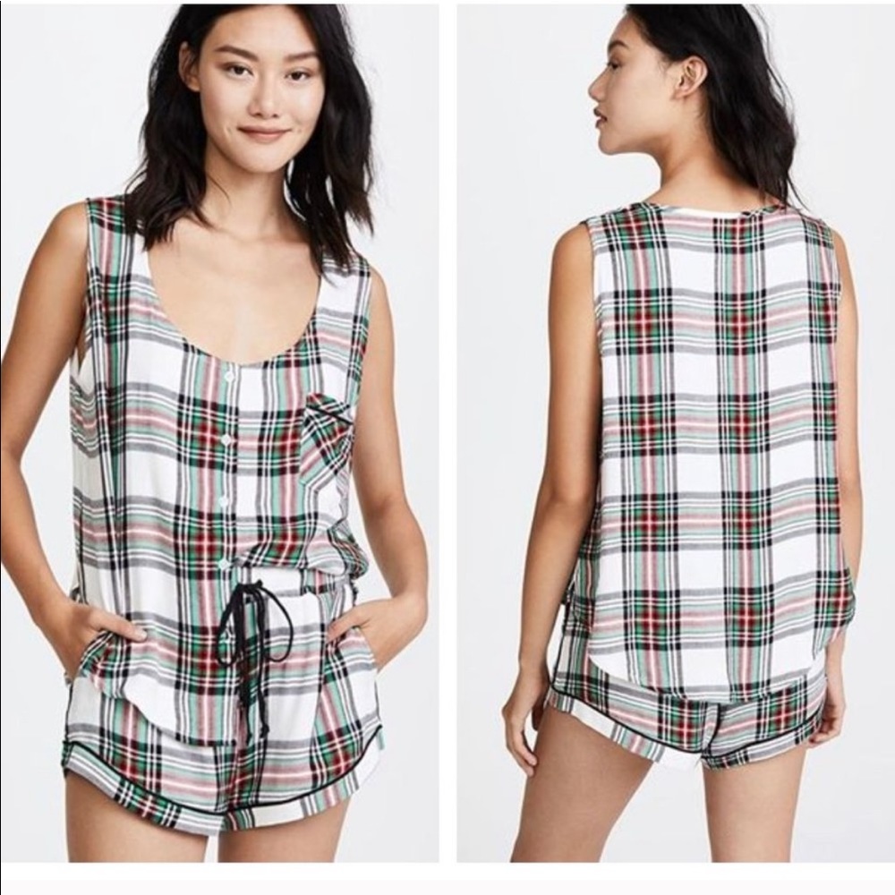 Plush Plaid PJ Set